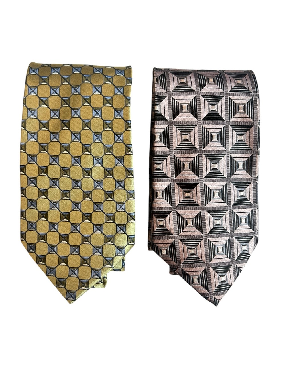 Two Ties Vintage Martin Wong Tie – 3D Geometric & Abstract Patterns NeckTie